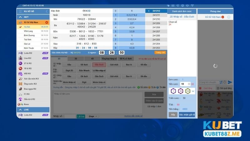 Hướng dẫn tham gia chốt số tại sảnh xổ số Kubet88