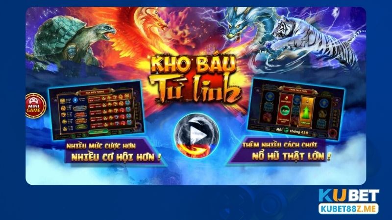 Kho Báu Tứ Linh: Game nổ hũ Kubet lấy cảm hứng từ 4 linh vật trong văn hóa Á Đông